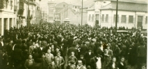 Mitin de Belarmino Tomás en El Entrego, 1934